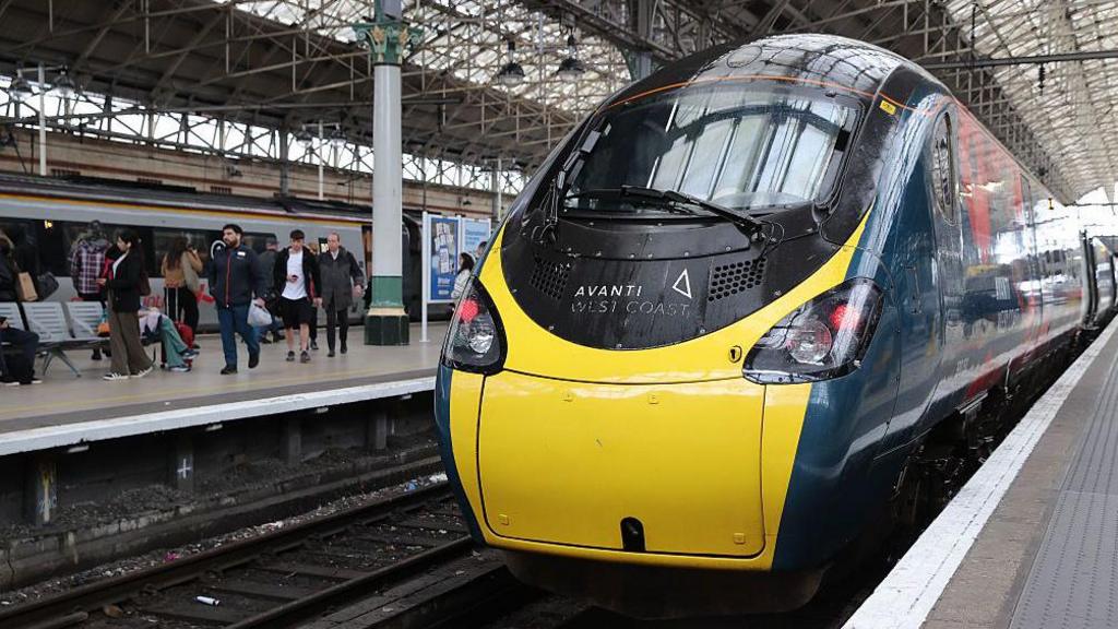 Avanti West Coast train at Manchester Piccadilly
