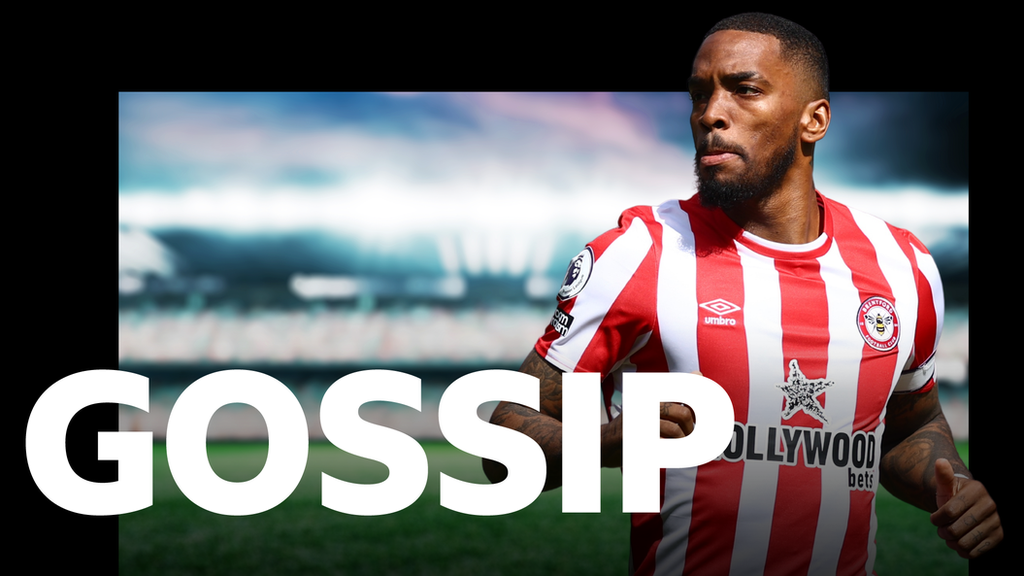 Ivan Toney and the BBC gossip logo