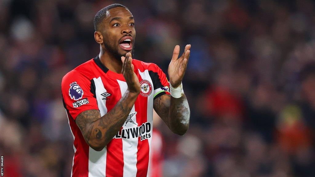 Ivan Toney playing for Brentford