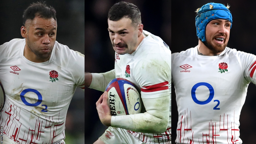 Left to right: Billy Vunipola, Jonny May and Jack Nowell