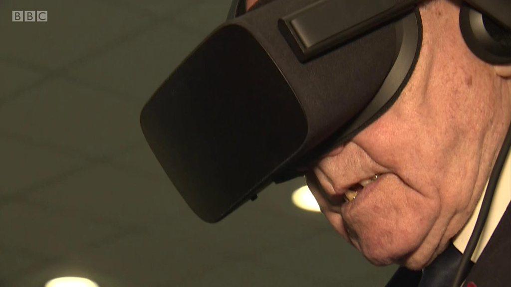 Man wearing VR headset