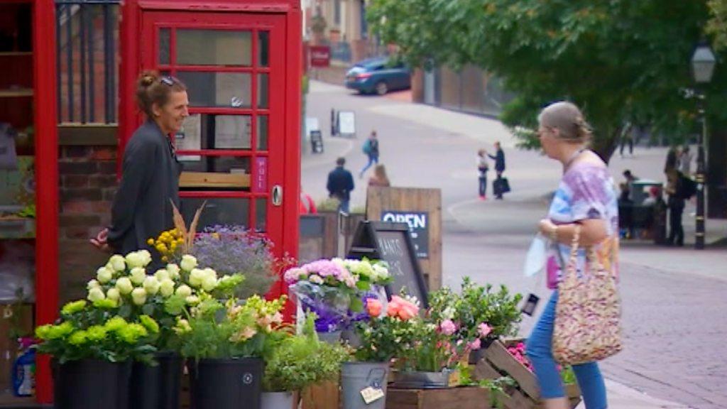 Telephone box flower shop