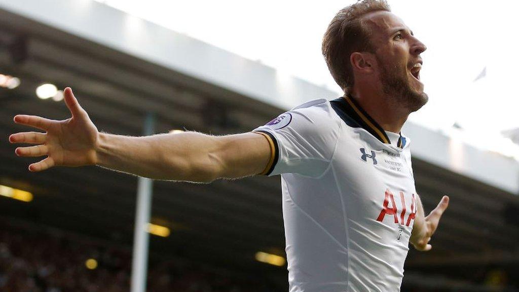 Harry Kane celebrates scoring at White Hart Lane