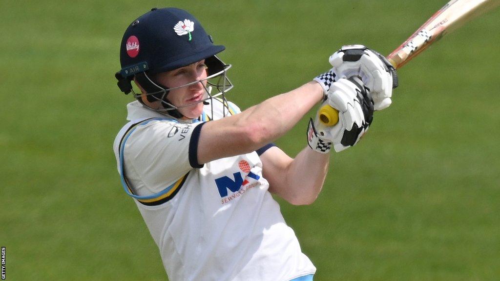 Harry Brook batting for Yorkshire