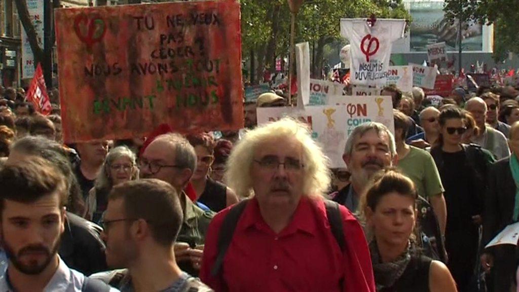 A protest in France