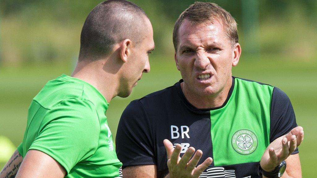 Celtic captain Scott Brown and manager Brendan Rodgers