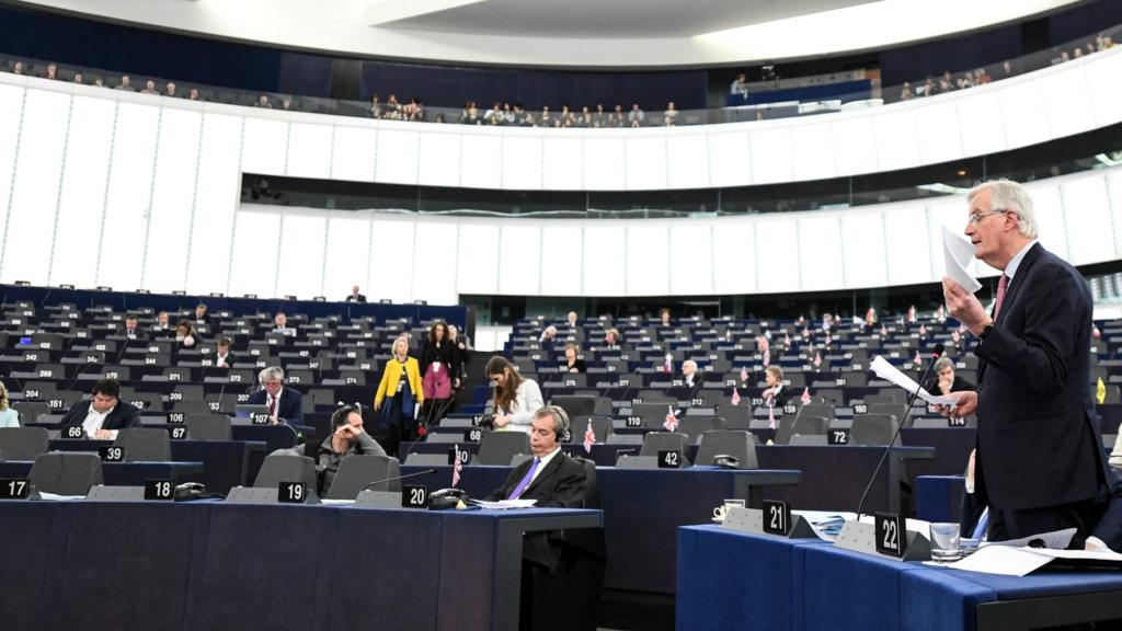 Michel Barnier at the European Parliament