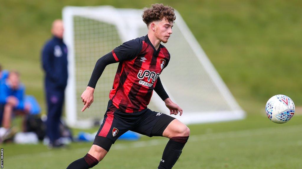 Defender Brooklyn Genesini playing for Bournemouth's under-21 side in 2021