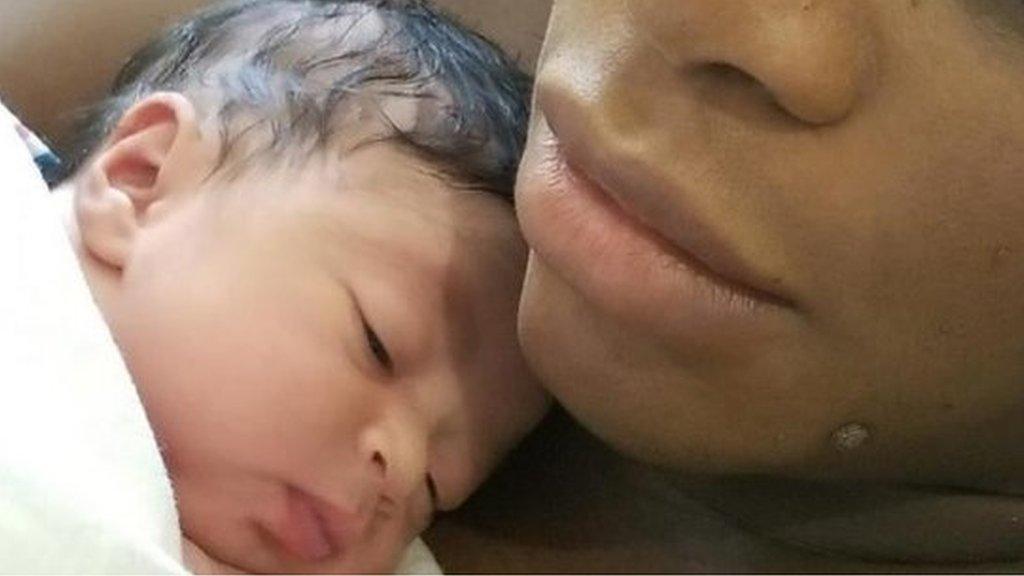 Serena Williams and baby Alexis