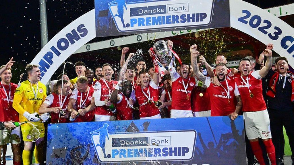 Larne celebrate title