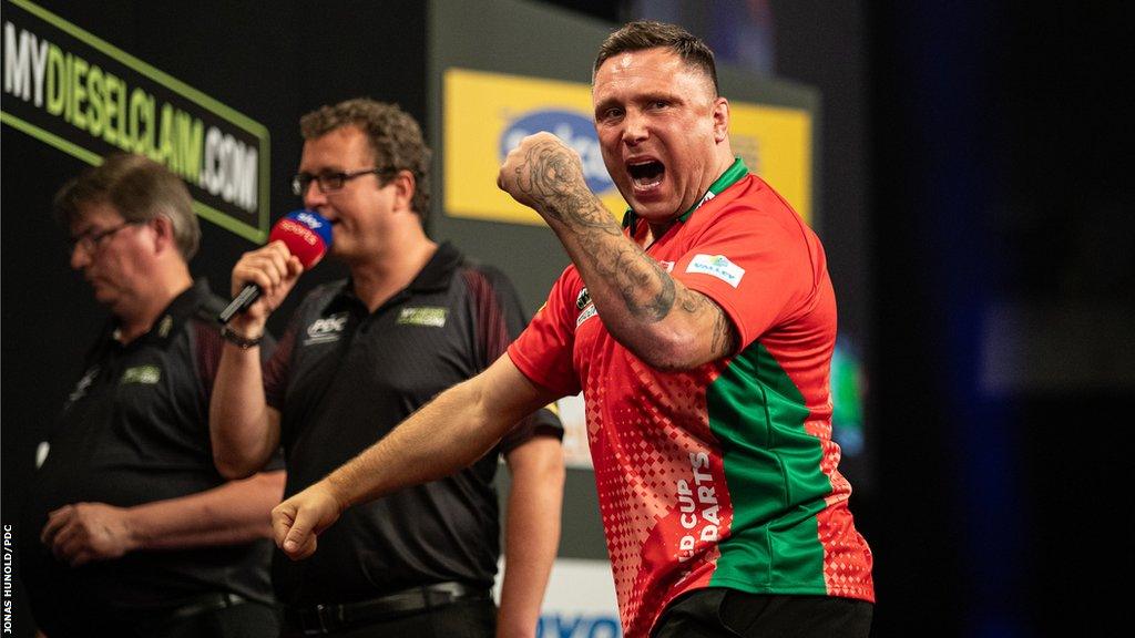 Two 180s from Gerwyn Price in the first leg saw Wales stamp their authority early over Denmark