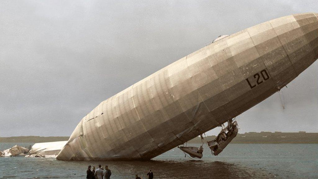 The crashed zeppelin