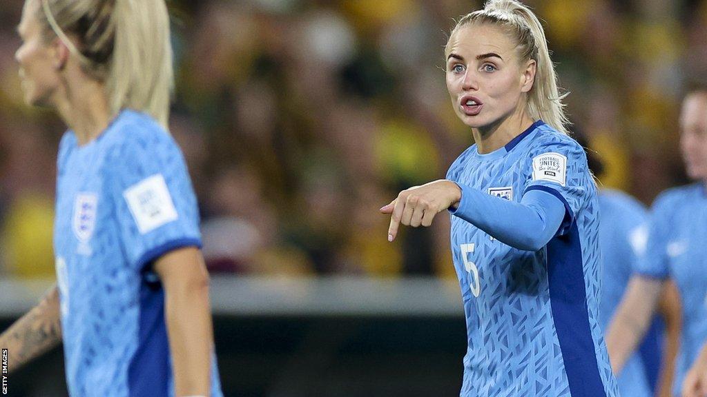 England defender Alex Greenwood (right)