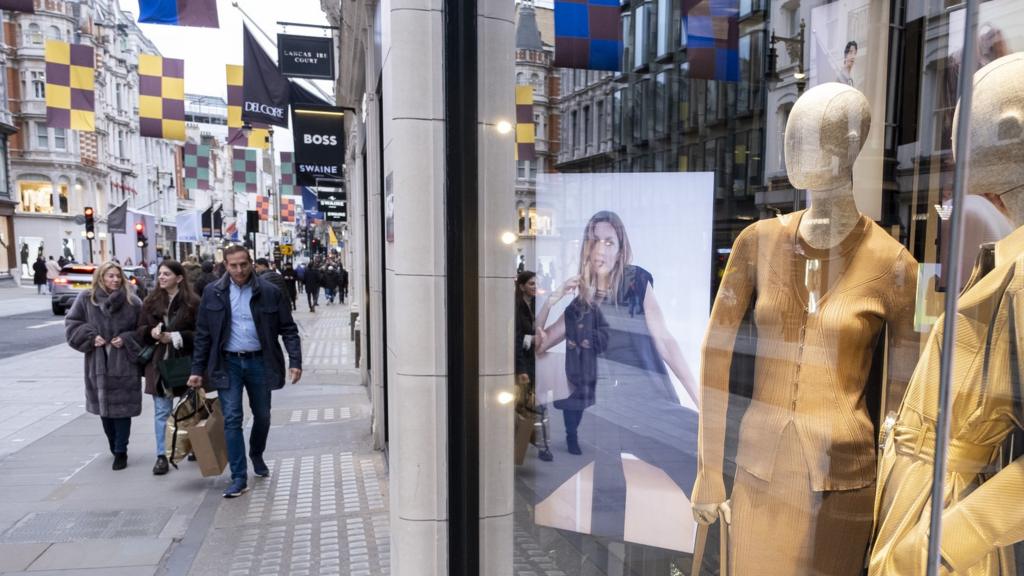 People out shopping on Bond Street London