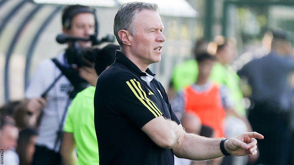 Stuart McLaren on the touchline for Northern Ireland