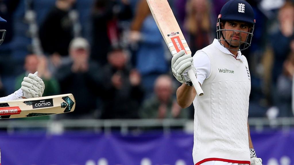 Alastair Cook celebrates