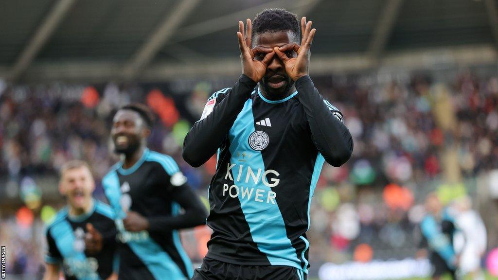 Kelechi Iheanacho celebrates