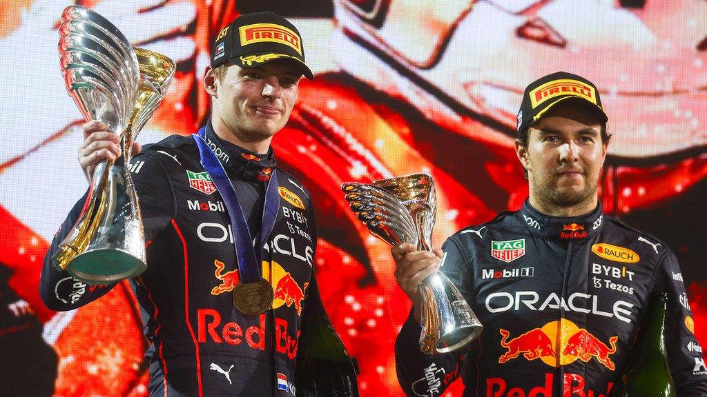 Max Verstappen won 15 races on his way to a second Formula 1 world title, while Sergio Perez only earned two victories in 2022