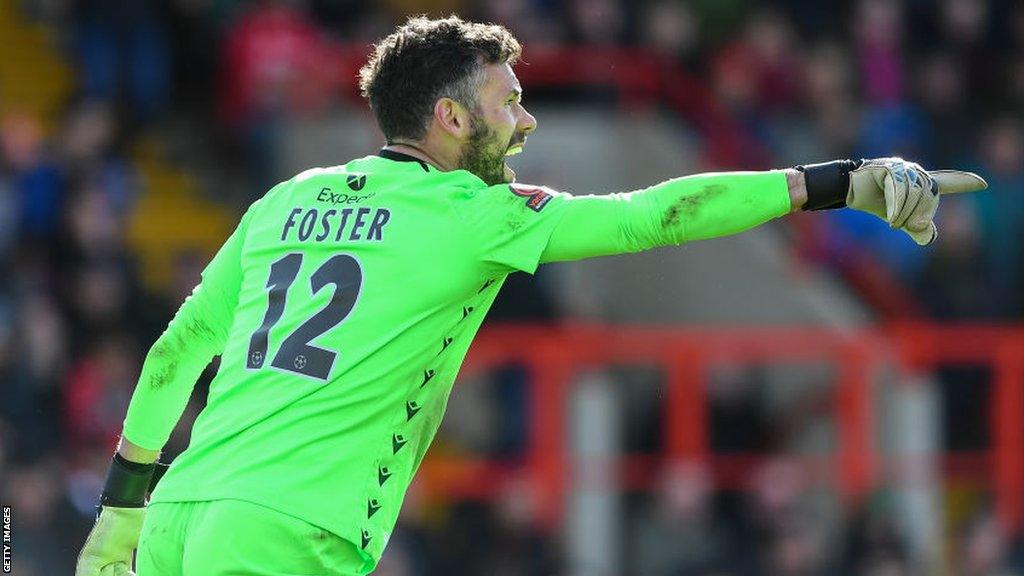 Ben Foster in action for Wrexham