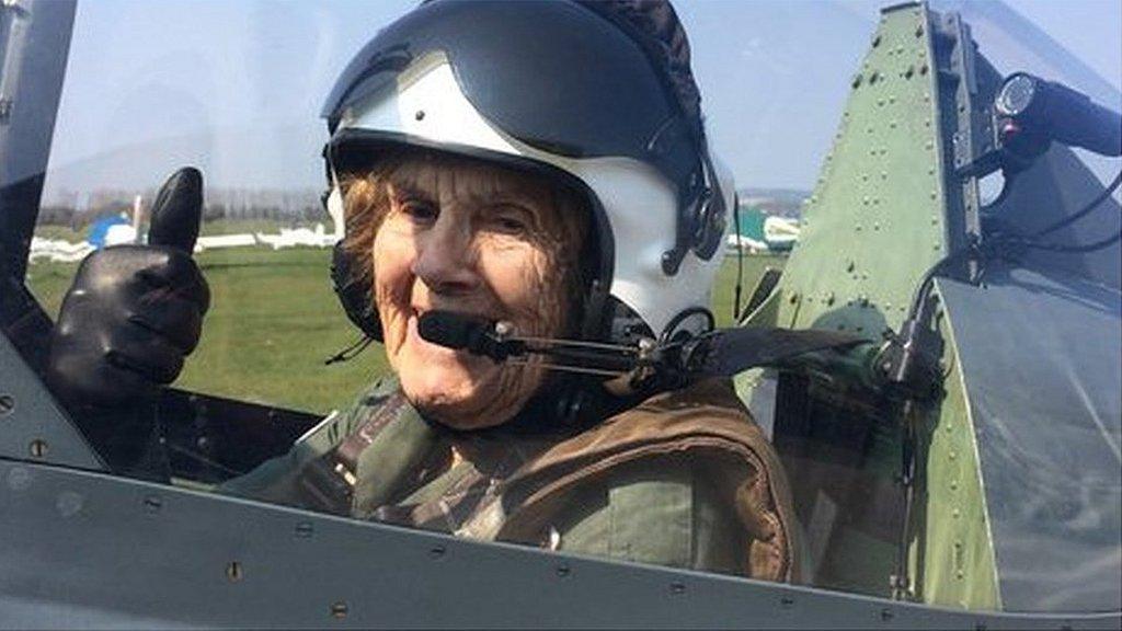 Joy Lofthouse in a Spitfire