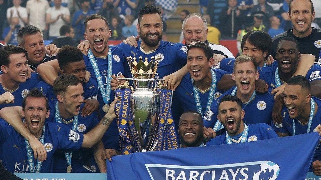 Leicester City celebrate