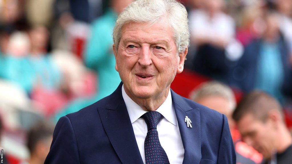 Crystal Palace manager Roy Hodgson on the touchline