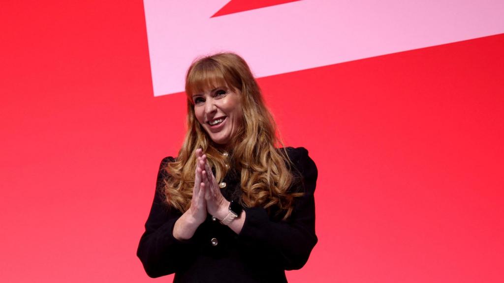 Angela Rayner speaks at the Labour conference in Liverpool