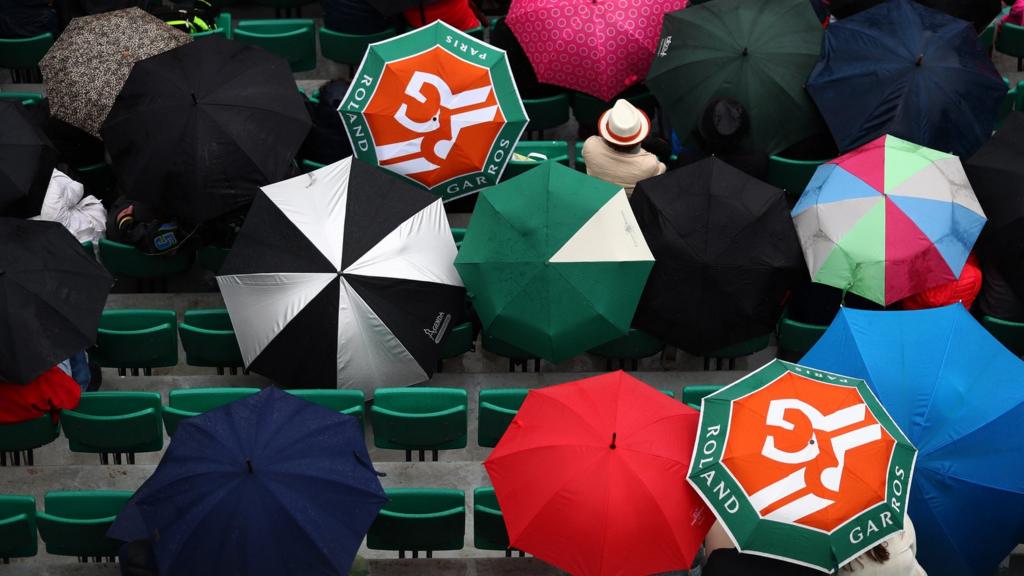 Umbrellas at the French Open