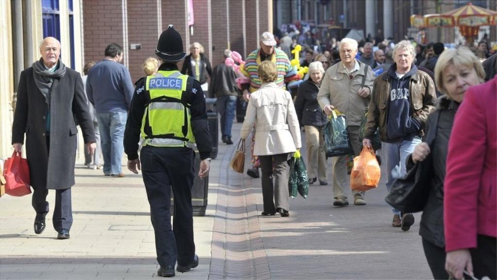 Policeman on the Cornhill in Ipswich