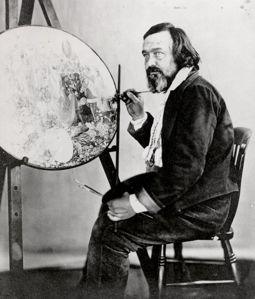 Richard Dadd at his easel, by Henry Hering (1850s)