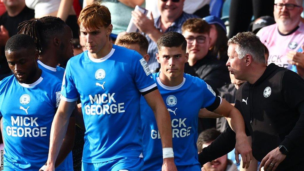 Peterborough manager Darren Ferguson was on the touchline following the death of his mother