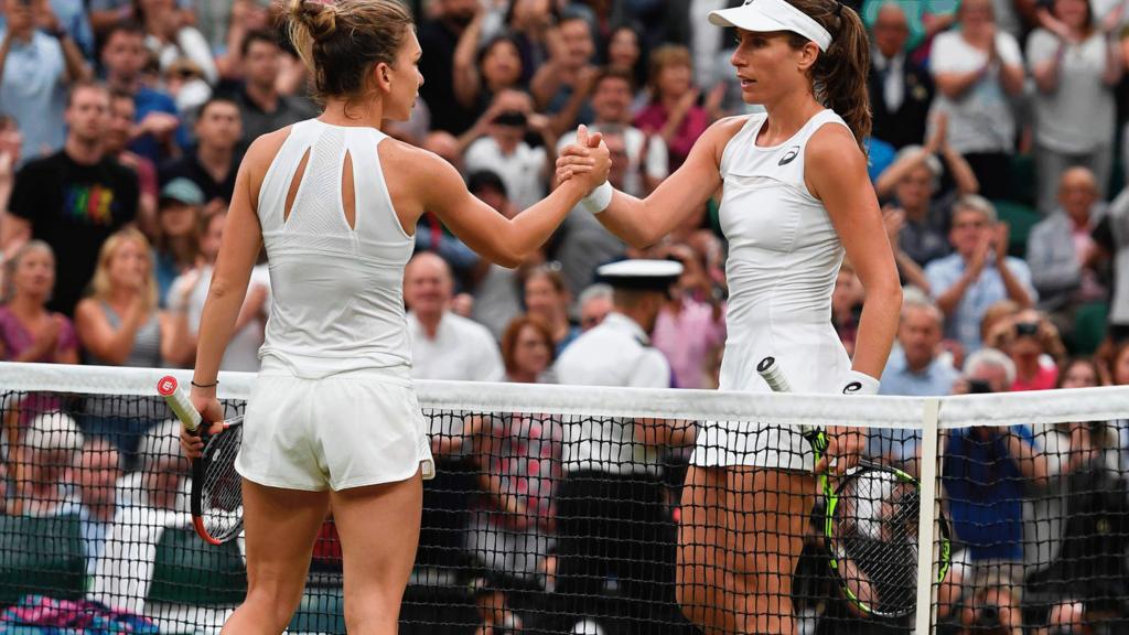 Johanna Konta celebrates