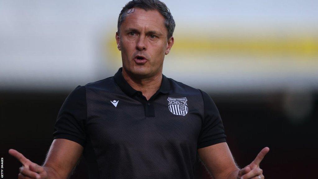 Paul Hurst, manager of Grimsby Town