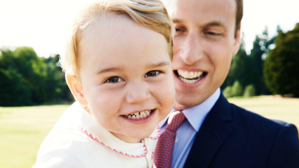 Prince George and his father Prince William