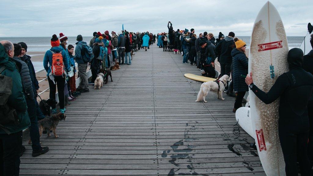 Saltburn protestors