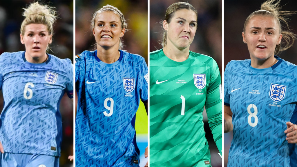 Millie Bright, Rachel Daly, Mary Earps and Georgia Stanway