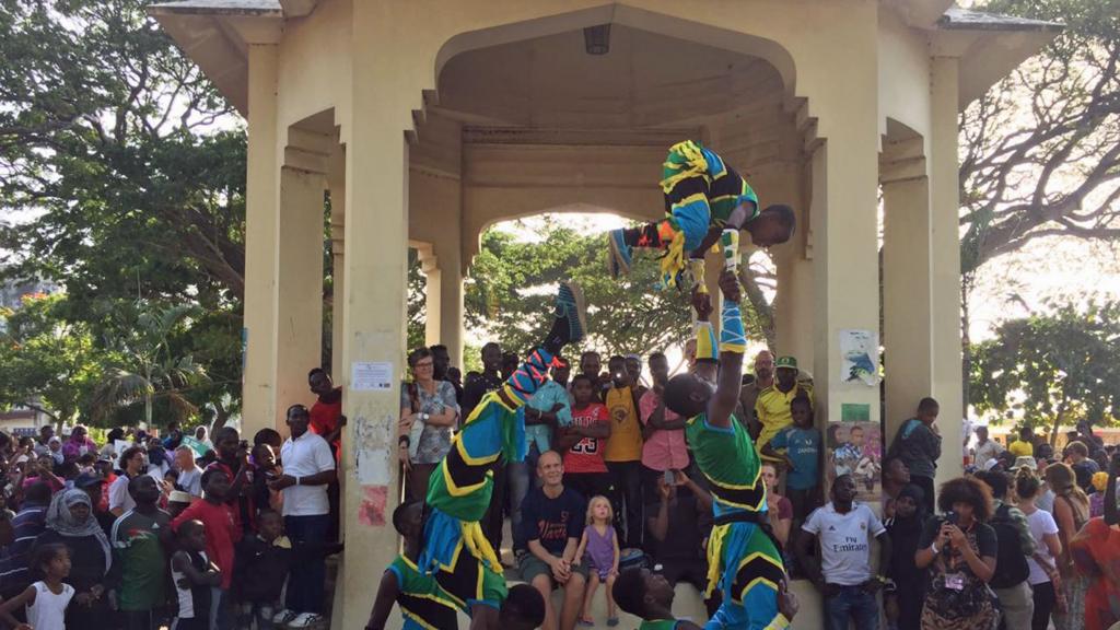 Acrobats in Zanzibar, Tanzania