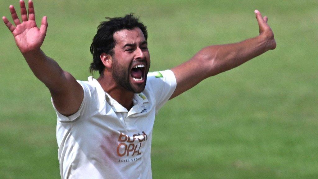 Wes Agar took 5-63 at Northampton in his last Kent appearance, including the wicket of Rob Keogh