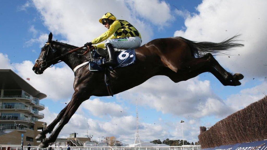 Shishkin in action at 2021 Cheltenham Festival