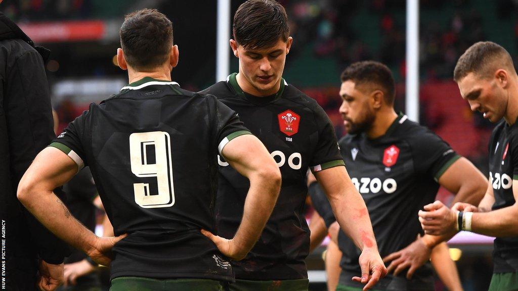 Wales players dejected after Georgia defeat