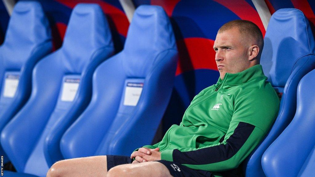 Keith Earls was unable to join the other members of the Ireland squad in taking part in the pre-match warm-up on Saturday evening