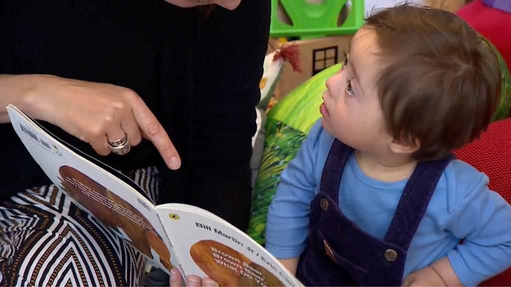 Arthur being read to by Becca