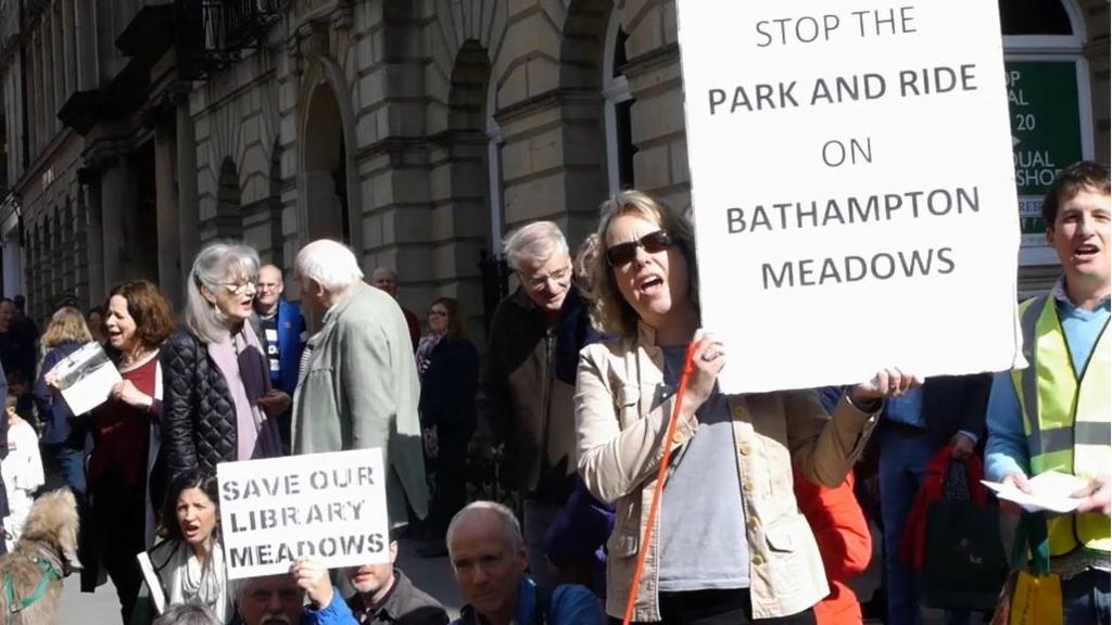 Bath protest