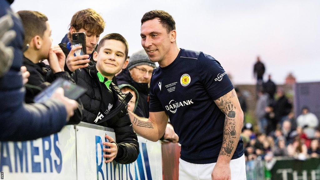 Scott Brown with fans