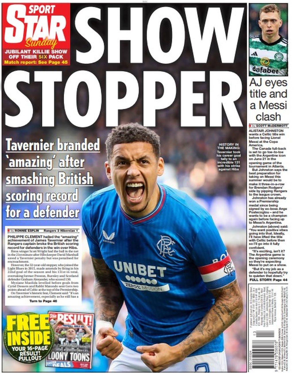 The back page of the Scottish Star on 310324