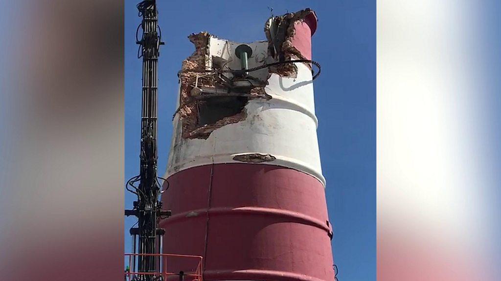 Demolition of Orfordness Lighthouse