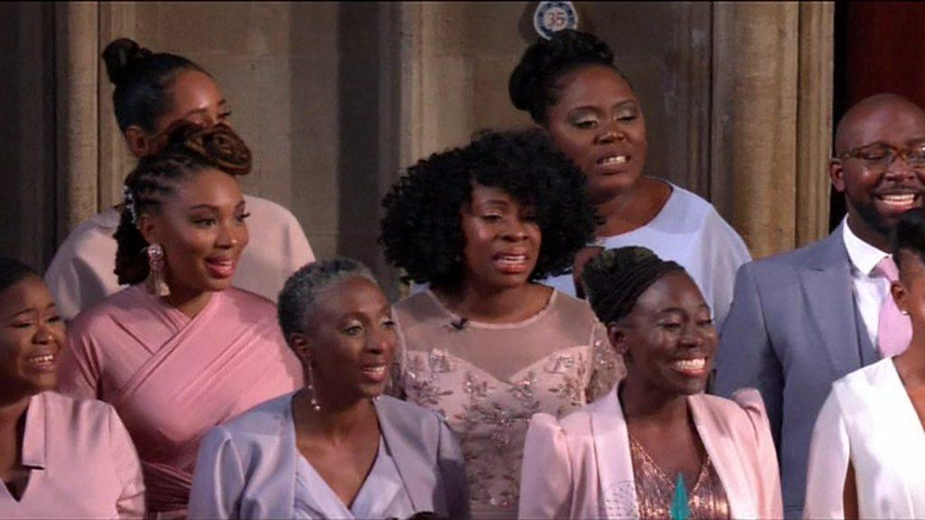 The Gospel choir performing in St George's chapel