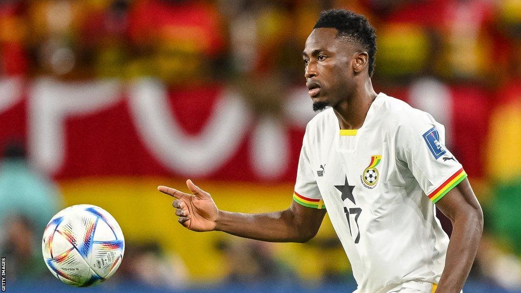 Baba Rahman playing for Ghana