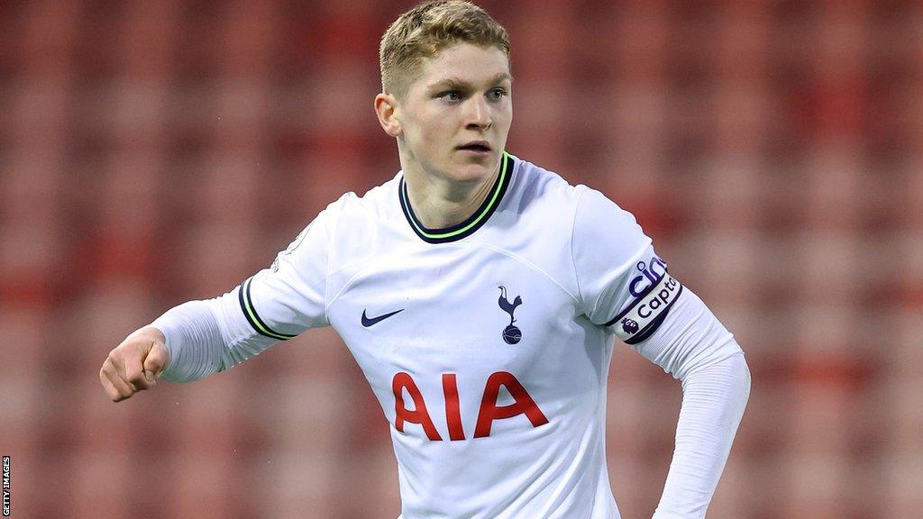 Matthew Craig in action for Tottenham's under-21s