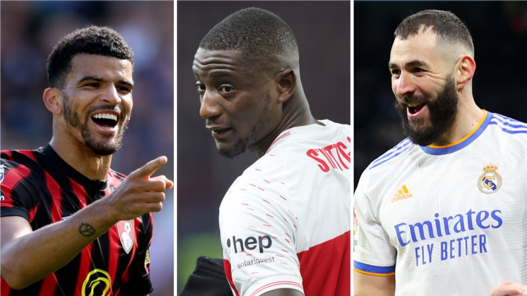 Bournemouth's Dominic Solanke, Stuttgart's Serhou Guirassy and Karim Benzema